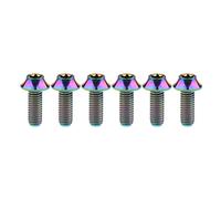 Ruifu M6 16mm Grade 5 Titanium Torx Head Boulons Vis pour Tige de VTT (Arc-en-ciel)
