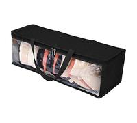 RUIFUU Rangement pour casquettes de baseball, sac de rangement pour casquettes de baseball, plastique transparent, résistant à la poussière, 53.1 cm (L)x16.3 cm (l)x19 cm (H) (Noir)