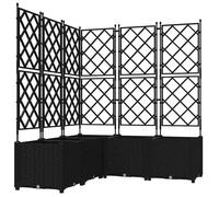RUIG - NEUF JARDINIERE - BAC A FLEUR jardinière avec treillis - 5 pcs noir 120x120x143 cm CL57920