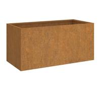 RUIG - NEUF JARDINIERE - BAC A FLEUR Jardinière Gris 62x30x29 cm Acier corten CL42067