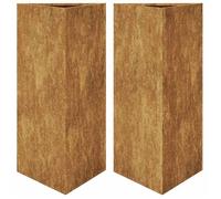 RUIG - NEUF JARDINIERE - BAC A FLEUR Jardinières 2 pcs triangulaire 40x34,5x70 cm acier corten CL39356