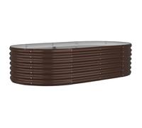 RUIG - NEUF JARDINIERE - BAC A FLEUR Pflanzkübel Pulverbeschichteter Stahl 152x80x36 cm Braun CL44041