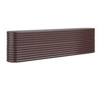 RUIG - NEUF JARDINIERE - BAC A FLEUR Pflanzkübel Pulverbeschichteter Stahl 260x40x68 cm Braun CL69190