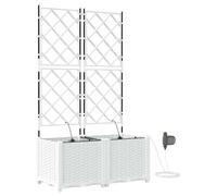 RUIG - NEUF JARDINIERE - BAC A FLEURJardinières avec système d'irrigation d'eau 2 pcs Blanc CL29958