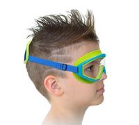 RUIGAO Lunettes de natation, Lunette de plongée pour enfants de 3 à 12 ans, sans nœuds, masque de natation pour enfant avec sangle élastique, bande souple (masque pour enfants - poisson bleu)