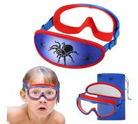 RUIGAO Lunettes de natation pour enfants de 4 à 12 ans, sans nœuds, masque de natation/sangle élastique/bande souple (1 masque pour enfant - Araignée)