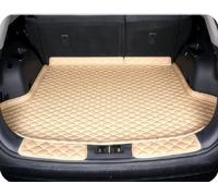 RUIHAHA Voiture Cuir Tapis Tronc pour Porsche macan 2014-2023 Doublure de Coffre Protection imperméable Accessoire,Beige