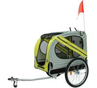 RUII Remorque de vélo pour Animaux de compagnie 250 L 40 kg Gris/Jaune