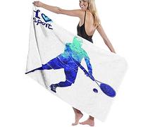 RUiillg Serviette De Plage Microfibre,Balle De Sport De Badminton Grande Serviette De Plage Légère De Drap De Bain Parfaite pour Les Sports De Remise en Forme De Natation De Voyage D'Hôtel De Famille