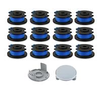 RUIITEN 14PCS AC14RL3A Bobine Rechange pour débroussailleuse sans Fil Ryobi One+ 18V, 24V et 40V, Bobine désherbeur sans Fil à Alimentation Automatique 3,4 m avec Capuchon (12 bobines + 2 Capuchons)