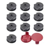RUIITEN Lot de 12 bobines de rechange F016800351 pour débroussailleuse Bosch ART30-36LI, AdvancedGrassCut36, ART 24, ART 27, ART 30, ART24+, ART27+, ART30+ (10 bobines + 2 capuchons)