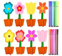 RUIJIE 3D Bricolage Fleurs en Bois, 20 Pcs Kits Fleurs Artisanat en Bois à Peindre, DIY Activité Manuelle Peinture, Fleurs Décoration Loisirs Créatifs pour Enfants Cadeau Anniversaire Jouet Party