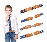RUIJIE 4 Pièces Ceinture élastiques Sans Boucle Enfant Réglable Ceinture Extensibles Invisibles Ajustable Ceintures 35-90cm Ceintures Pour Garçons Et Filles (Stripe)