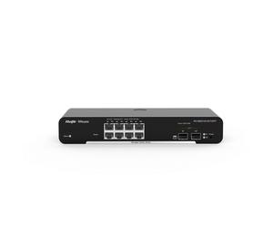 Ruijie Switch administrable Reyee 10 ports Gigabit couche 2 avec 8 ports GE et 2 SFP, gestion cloud, sans ventilateur RG-NBS3100-8GT2SFP