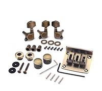 RuiJOTWAT Pièces de guitare Cigar Box 3 cordes Chrome Hard Tail Chevalet réglable Accordeur Bouton de sangle