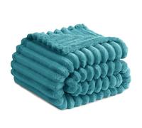 RUIKASI Plaid Polaire Canape Bleu Canard - Plaid Doux 150x200 XL Couverture Lit 1 Personne, Plaid Chaud et Epaisse Hiver