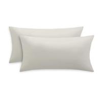 RUIKASI Taie d'oreiller 40 x 80 Beige Lot de 2 - Taie d'oreiller Oeko Tex 40x80 Housse de coussin 40x80cm avec fermeture éclair en microfibre, Lot de 2 taies d'oreiller Pillow Case Pillow Cover