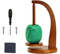 Ruikcoll Dérouleur de laine, enrouleur de laine rotatif, support magnétique pour bobines de fil, accessoires de tricot, cadeaux et crochets, support de bobine de fil (couleur rétro)