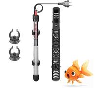 Ruikdly Chauffage d'aquarium 200 l, 200 W, élément chauffant pour aquarium, chauffage d'aquarium réglable avec ventouses, thermostat étanche, élément chauffant pour bassin de poisson et aquarium