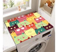 RUILBJ Tapis Anti-poussière pour Machines à Laver,Sèche-Linge Four à Micro-Ondes Réfrigérateur Tapis de Protection,Impression 3D de Chaton,Tapis de Drainage pour évier Vaisselle (Colorée 3,40x50 cm)