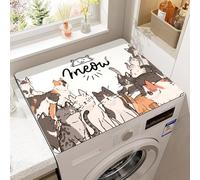 RUILBJ Tapis Anti-poussière pour Machines à Laver,Sèche-Linge Four à Micro-Ondes Réfrigérateur Tapis de Protection,Impression 3D de Chaton,Tapis de Drainage pour évier Vaisselle (Colorée 7,40x50 cm)