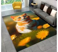 RUILBJM Grand Tapis à Motifs de Chats Mignons et de Dessins Animés pour Chambre, Salon, Salle de Bain, Chambre d'amis, Salle de Jeux pour Enfants,Tapis de Sol Paillasson (Colorful 1,160x230 cm)