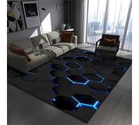 RUILBJM Tapis de Jeu 3D Visual Cool Line Light Style Tapis Décoratif, Grand Tapis de Salon, Tapis de Sol Antidérapant Adapté à la Chambre Adolescent Sport Électronique (Colour 3,160x230 cm)