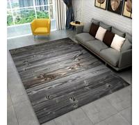 RUILBJM Tapis Imitation Bois 3D, Doux Flanelle Grand Tapis de Salon, Convient pour Restaurant, Entrée, Balcon, Couloir, Motif Anneau Annuel Vintage Chambre Mat Antidérapant (Color 3,120x160 cm)