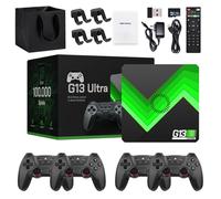 Ruileyou Retrowave G13 Ultra 100,000 Games, G13 Pro Game Box 4K, Plug and Play Video Game Console, Y Compris le Français et D'autres Langues, évoquant l'enfance (128G（2 Manettes de Jeu）)