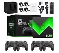 Ruileyou Retrowave G13 Ultra 100,000 Games, G13 Pro Game Box 4K, Plug and Play Video Game Console, Y Compris le Français et D'autres Langues, évoquant l'enfance (64G（2 Manettes de Jeu）)