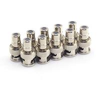 RuiLing Lot de 10 adaptateurs RCA femelle vers BNC mâle Connecteur coaxial pour vidéo CCTV