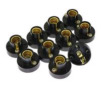 RuiLing Lot de 10 mini douilles en plastique E12 pour lampe à perles, culot à vis, supports de lampe noirs, éclairage pour étudiants, expériences, accessoires de