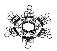 RuiLing Lot de 40 pinces à papier multi-usages en métal, 20 pièces de 5,7 cm et 20 trombones en métal de 4,9 cm, pour fournitures de bureau à domicile, accessoires scolaires - Noir