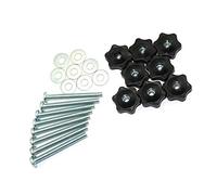 RuiLing Lot de 8 boutons de guidage à tête hexagonale avec écrou manuel avec filetage extérieur complet et rondelles