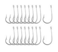 Ruilogod 1,5 "Gap Métal Barby Bear Hole FishOook Crochet de pêche 11# 18 PCS