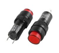Ruilogod 10 indicateurs de néon rouge AC 220V 11mm Lampe de signal de pilote léger
