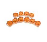 Ruilogod 10 PCS Orange Travel Maquillage Make Art Cream Lotion Cosmétique Échantillon Vide Conteneur Box Pot Jar