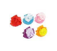 Ruilogod 10 pièces colorées forme de fleur en plastique Porte-Barrette Griffe pour fille
