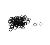 Ruilogod 100 Pcs noir 6mm x 0,5 mm Nitrile Joint torique NBR huile d'étanchéité Œillets