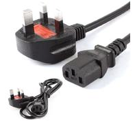 Ruilogod 13A AC 250V UK Plug to C13 Adaptateur Scanistor Câble d'alimentation PC 1.8m