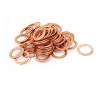 Ruilogod 17mm x 24mm x 1,5 mm Bague métrique de forme cuivre plate cuivrée 50 pcs