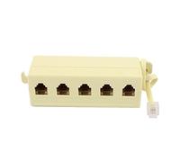 Ruilogod 2 Pcs boîtier Plastique Téléphone Modem ADSL 6P4C 1 à 5 Filtre séparateur de Ligne