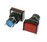 Ruilogod 2 PCS Capuchon rouge rectangulaire indicateur d'accident de lumière de signal de signal DC 12V