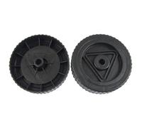 Ruilogod 2 pcs Noir 4 3/4 "Roue en plastique dur pour compresseur d'air