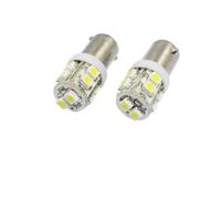 Ruilogod 2 PCS voiture BA9S H5W Blanc 1210 3528 Lampe d'ampoule SMD 10-LED
