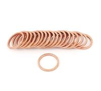 Ruilogod 20 pcs 18x22x2mm cuivre plate laveuse d'espacement joints d'entretoise fixer le raccord d'étanchéité