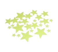 Ruilogod 26 en 1 plastique jaune Sourire Etoiles Phosphorescent lumineux Autocollants Décor