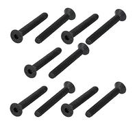 Ruilogod 3/16-24 x 1-1/2 pouces Alliage Steel Tête plate Femme Hex Socket Capuchon Vis 10pcs