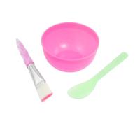 Ruilogod 3 en 1 bricolage masque facial Mixer bâton Pinceau Vert Rose Bowl