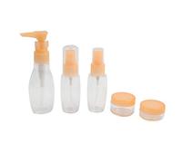 Ruilogod 3 Ensembles Clair Travel Maquillage Articles de Toilette Crème Lotion Cosmétique Pump Spray Boîte De Boîte Boîte Jar Set